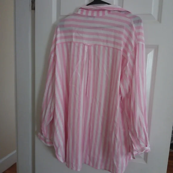 Striped Pink and Green Old Navy Linen - Picture 5 of 8